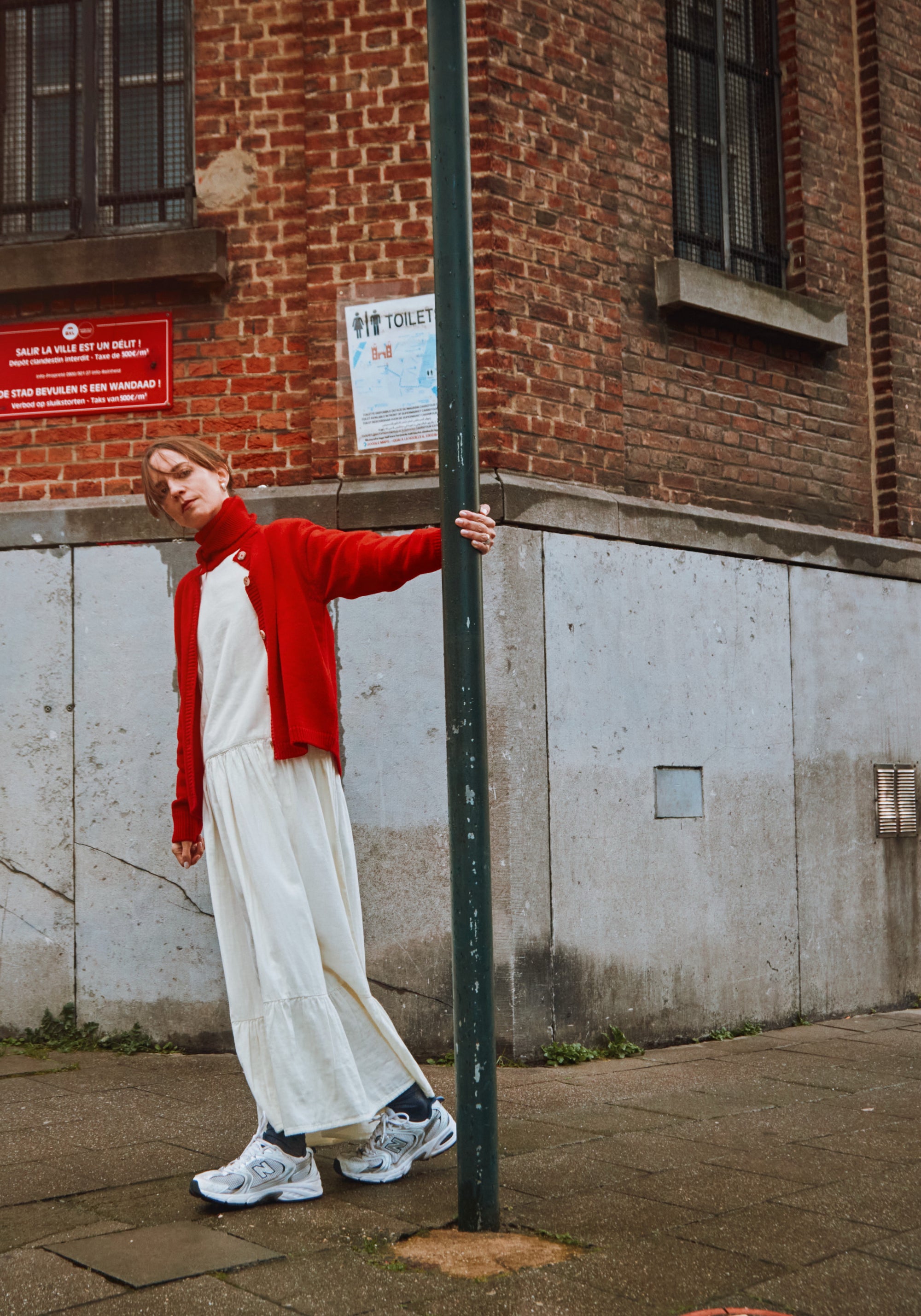 Cardigan tricotat femei din lână reciclată - Petale Scarlett Red