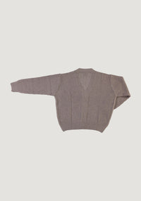 Cardigan knit femei din lână și cașmir reciclate - Mate Hazelnut Poudre Organic HipHip.ro