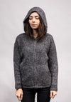 Cardigan unisex din alpaca și bumbac Pima - Diamant Anthracite
