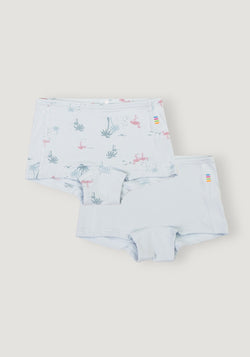 Chiloți Hipster fete din bambus - Flamingo Light Blue