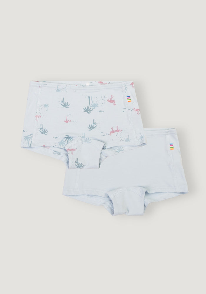 Chiloți Hipster fete din bambus - Flamingo Light Blue
