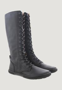 Cizme Barefoot femei din piele - Flora Black 36