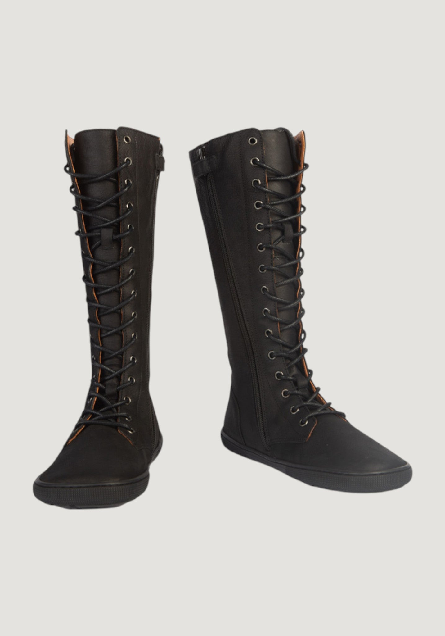 Cizme Barefoot din piele - Flora Black