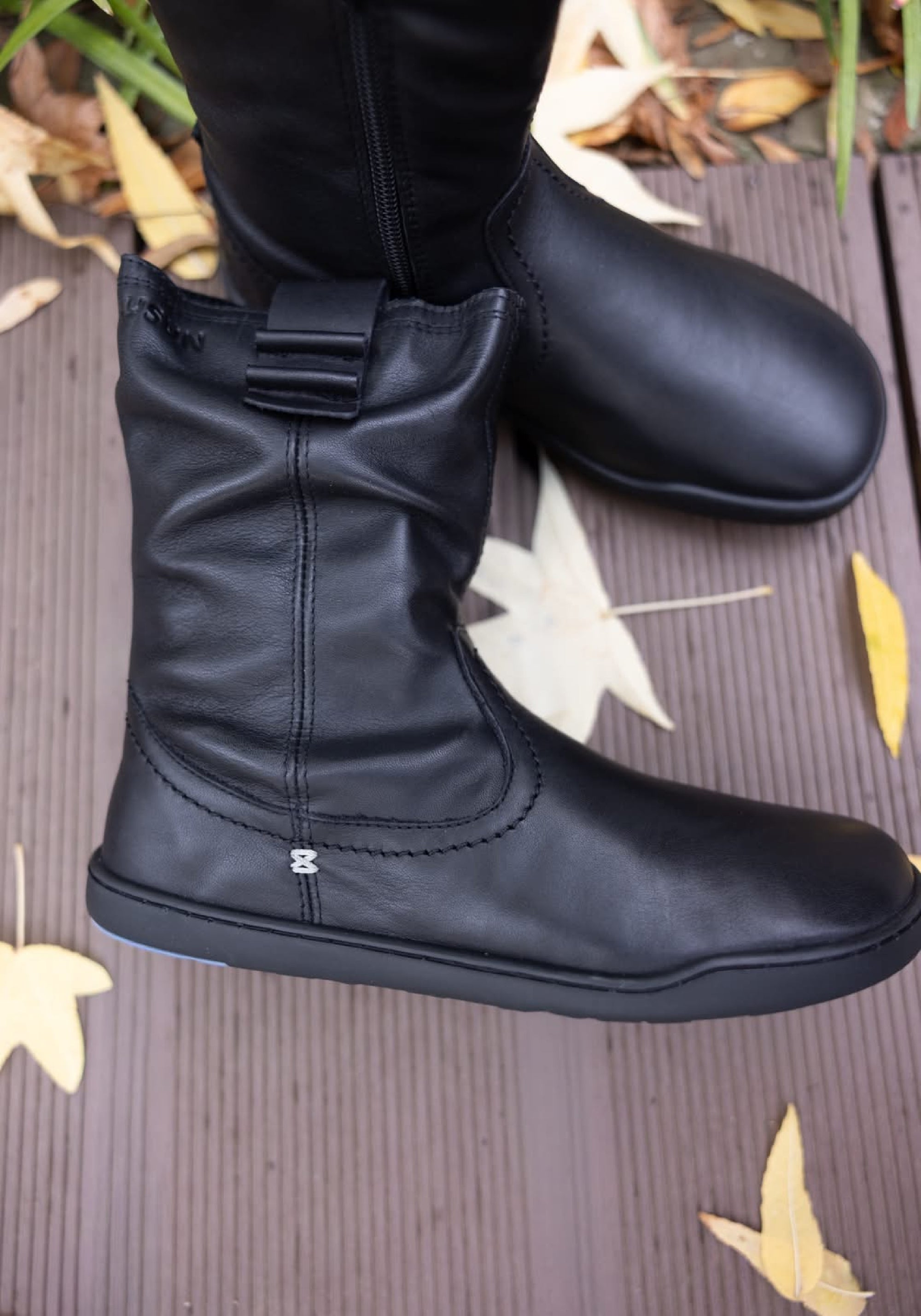 Cizme Barefoot îmblănite - BLSN-405W Black