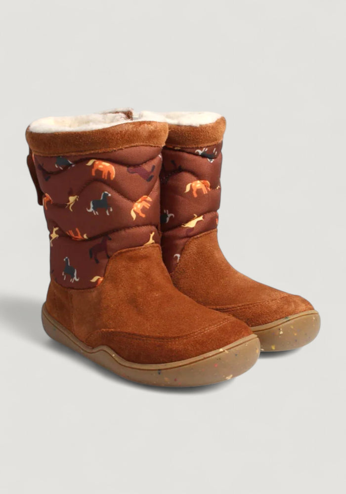 Cizme Barefoot impermeabile îmblănite - Alpaka Hazelnut