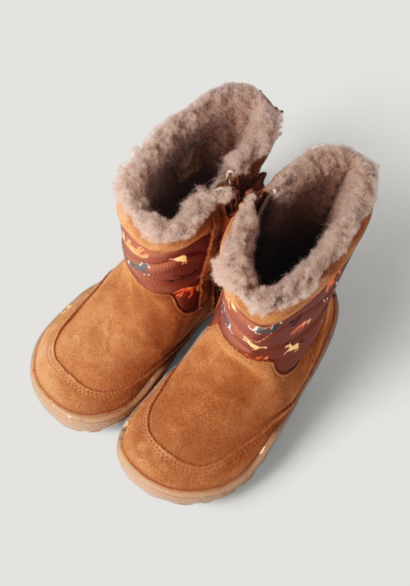 Cizme Barefoot impermeabile îmblănite - Alpaka Hazelnut
