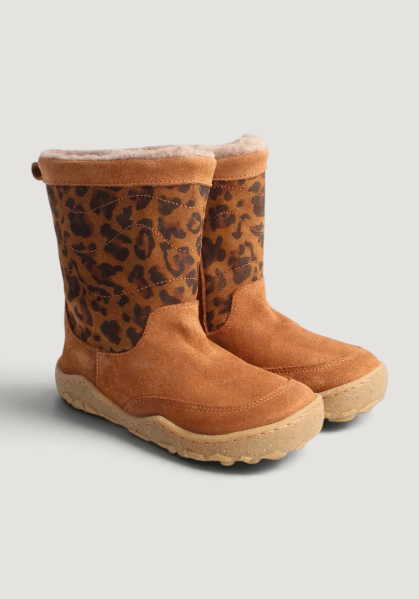 Cizme Barefoot impermeabile îmblănite - Alpaka Hazelnut