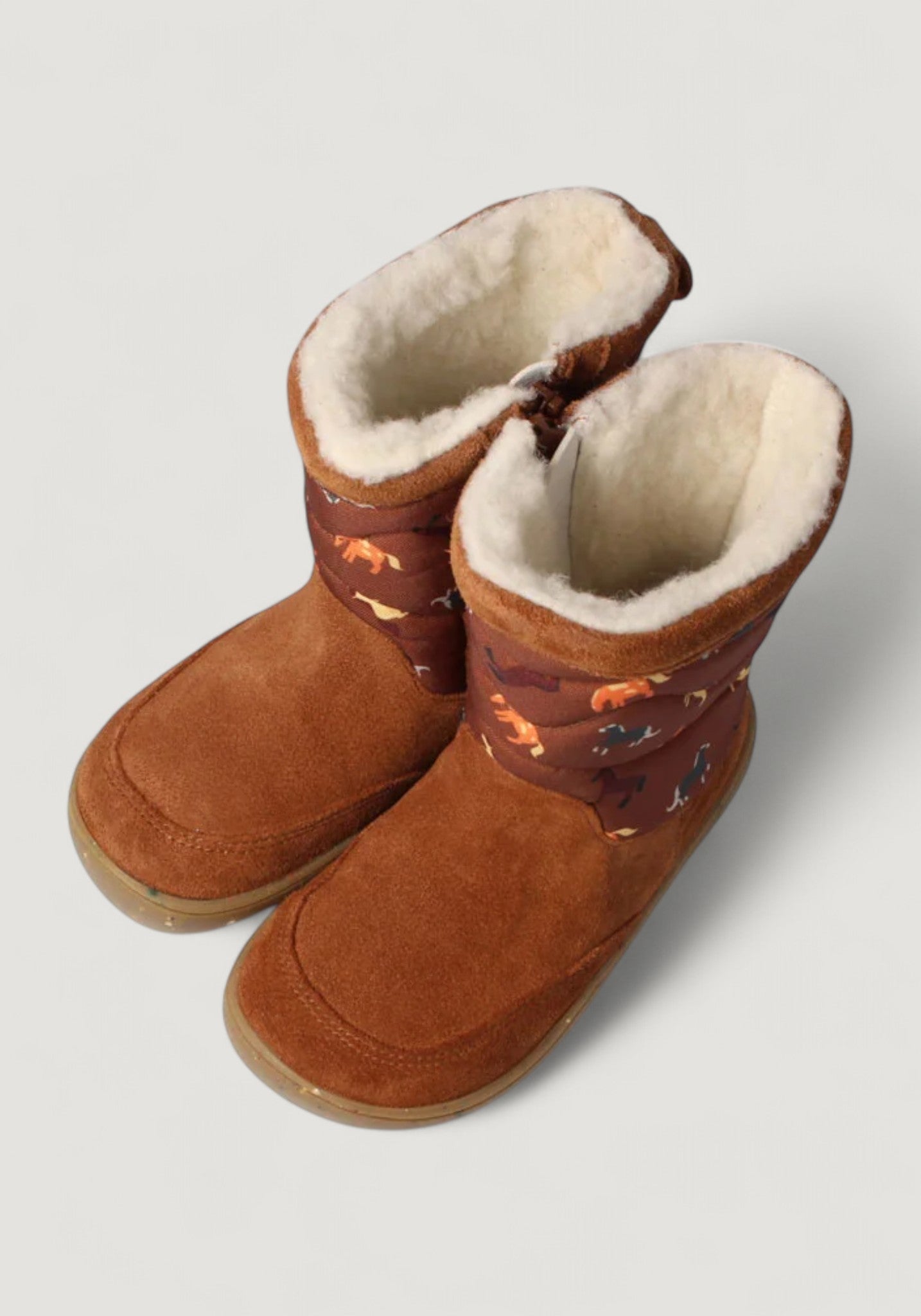Cizme Barefoot impermeabile îmblănite - Alpaka Hazelnut
