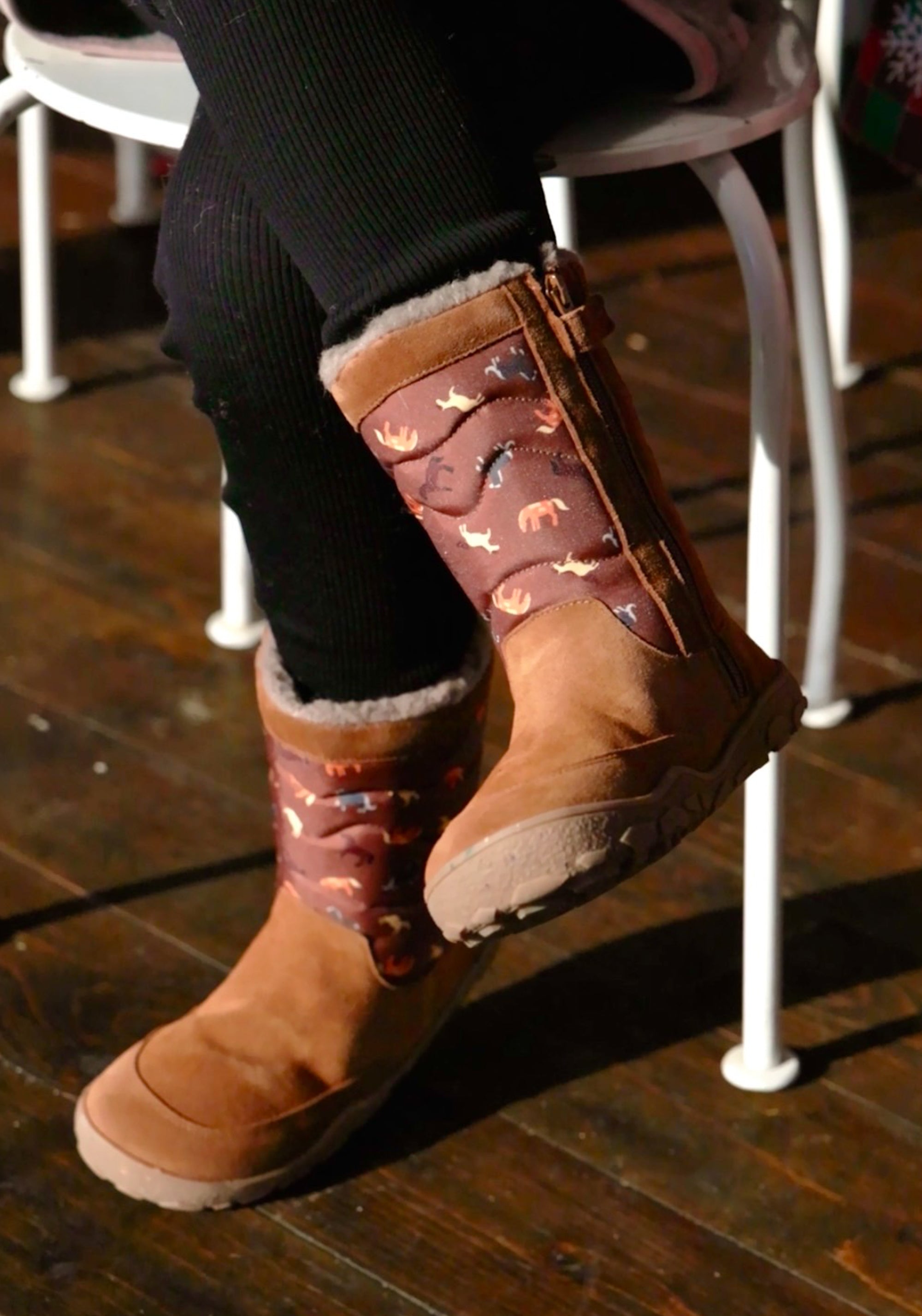 Cizme Barefoot impermeabile îmblănite - Alpaka Hazelnut