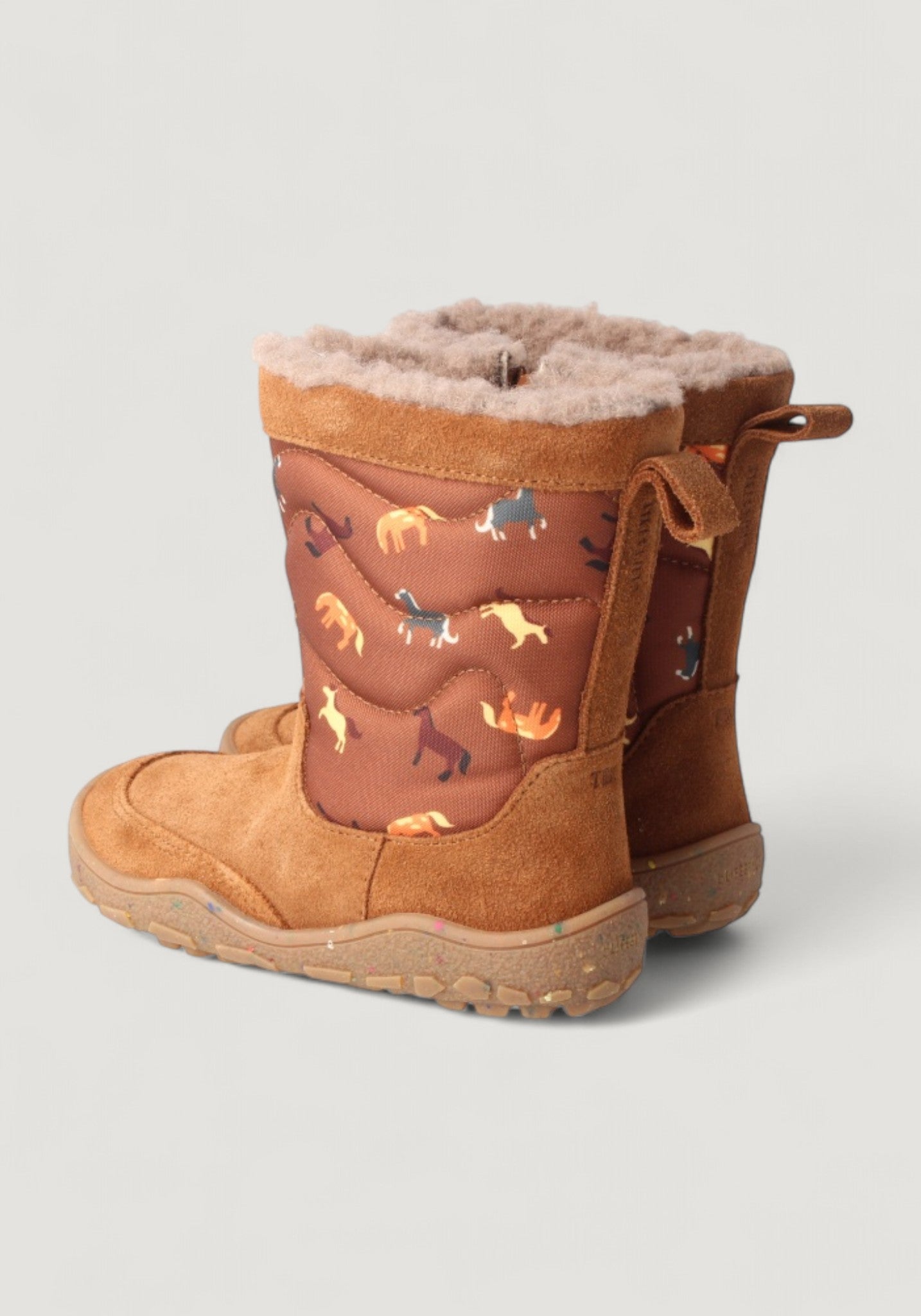 Cizme Barefoot impermeabile îmblănite - Alpaka Hazelnut