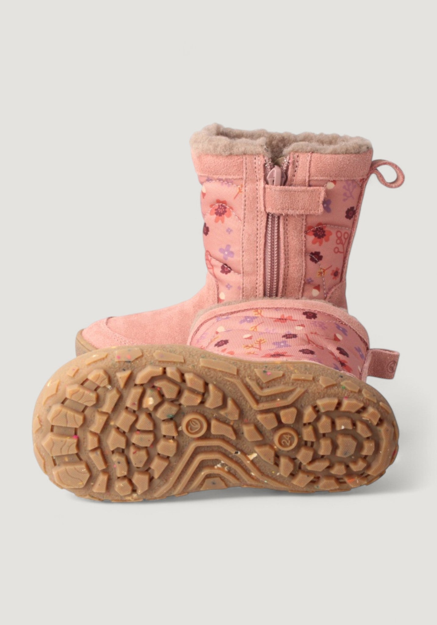 Cizme Barefoot impermeabile îmblănite - Alpaka Winter Rosa
