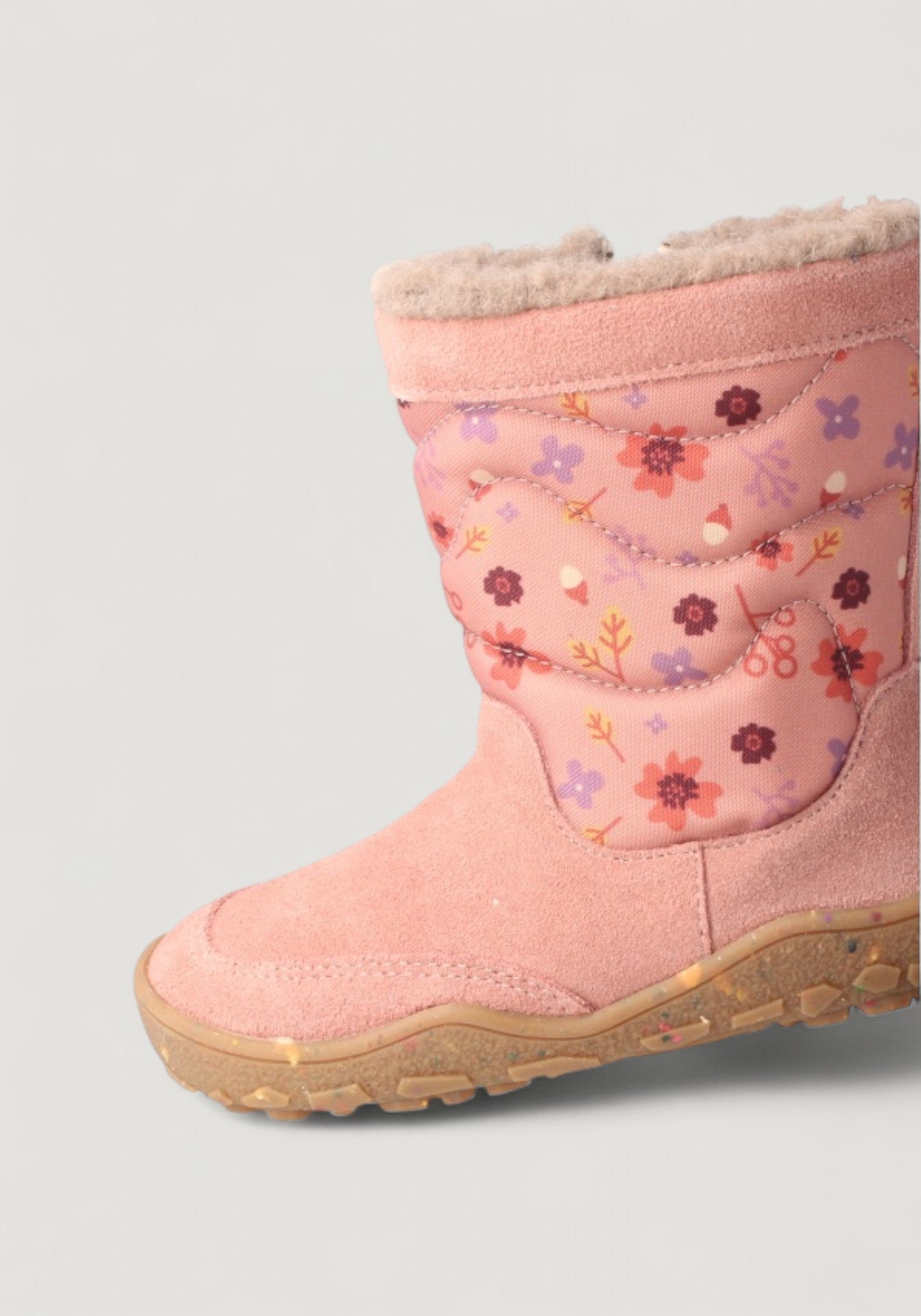 Cizme Barefoot impermeabile îmblănite - Alpaka Winter Rosa