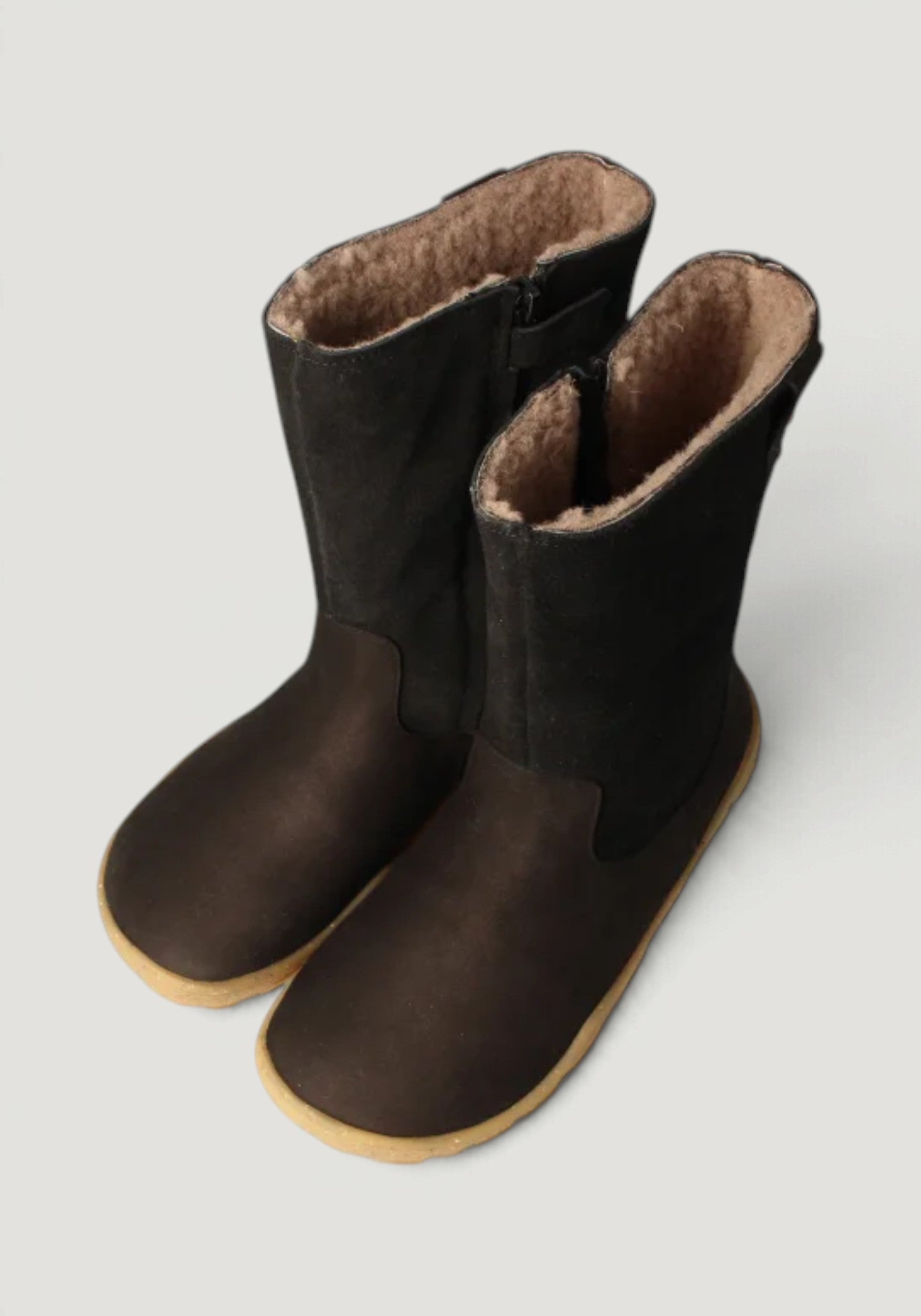 Cizme Barefoot impermeabile îmblănite - Beluga Black