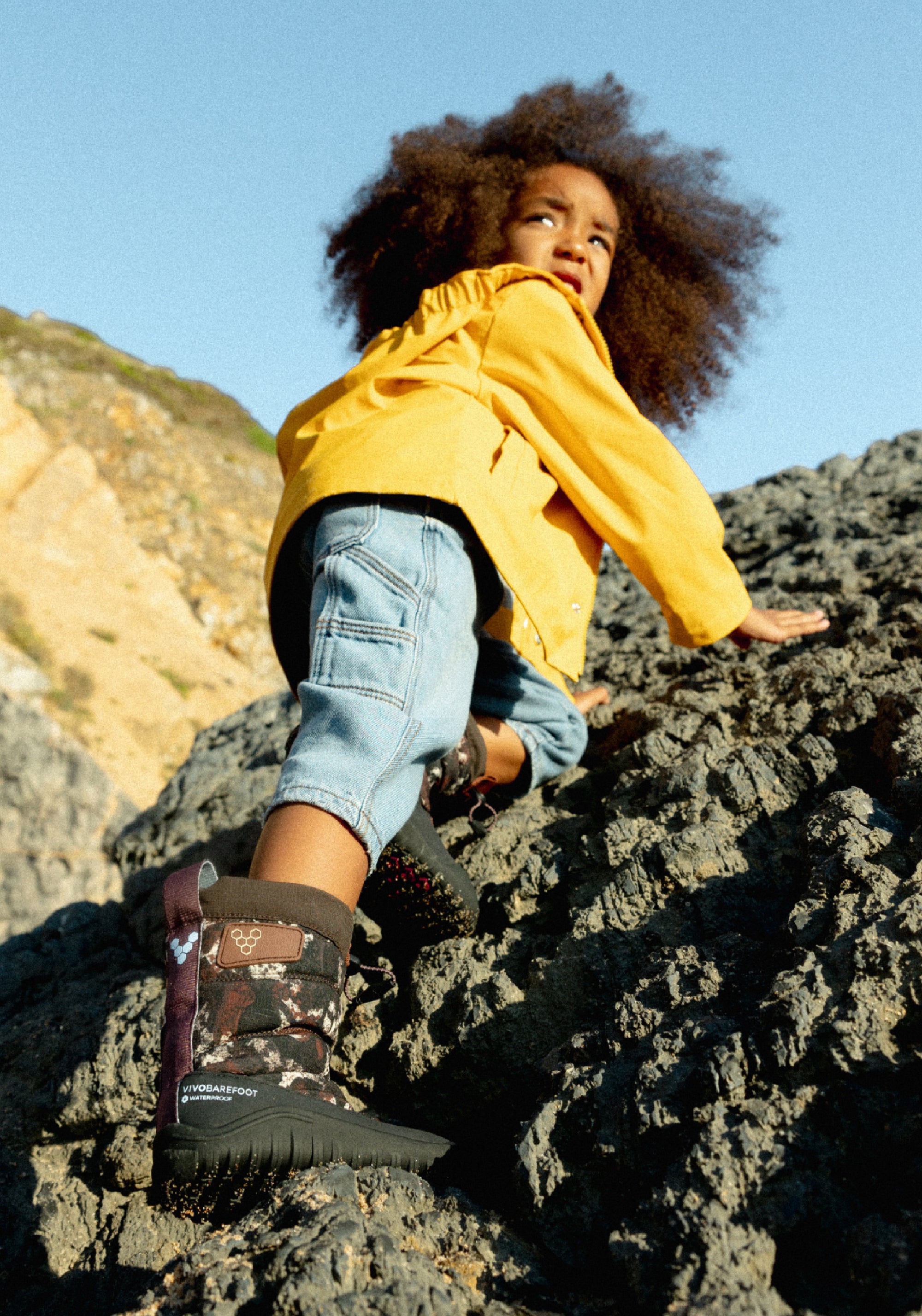 Cizme Barefoot impermeabile - Tracker Boot AT Kids Mole Print