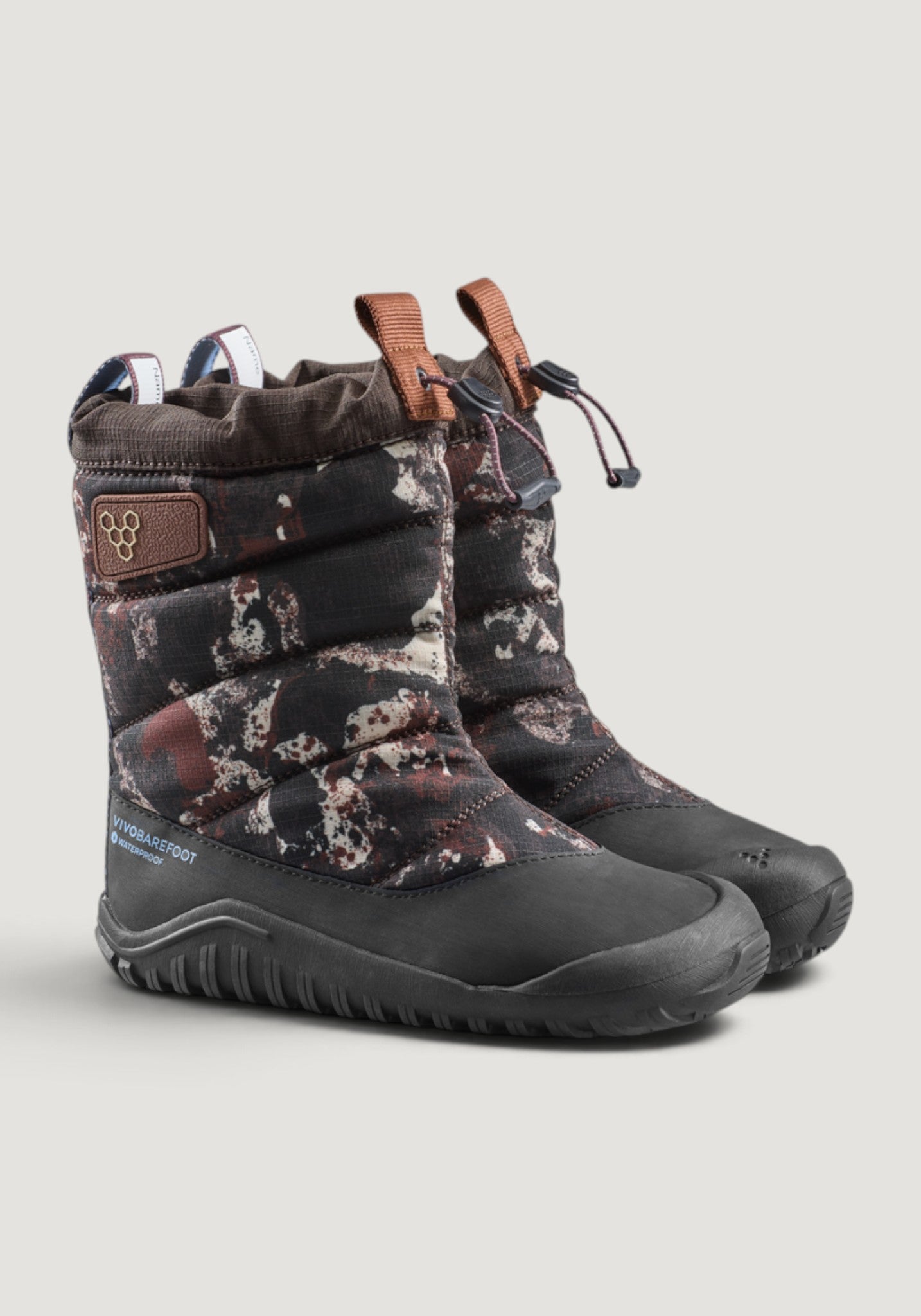Cizme Barefoot impermeabile - Tracker Boot AT Kids Mole Print