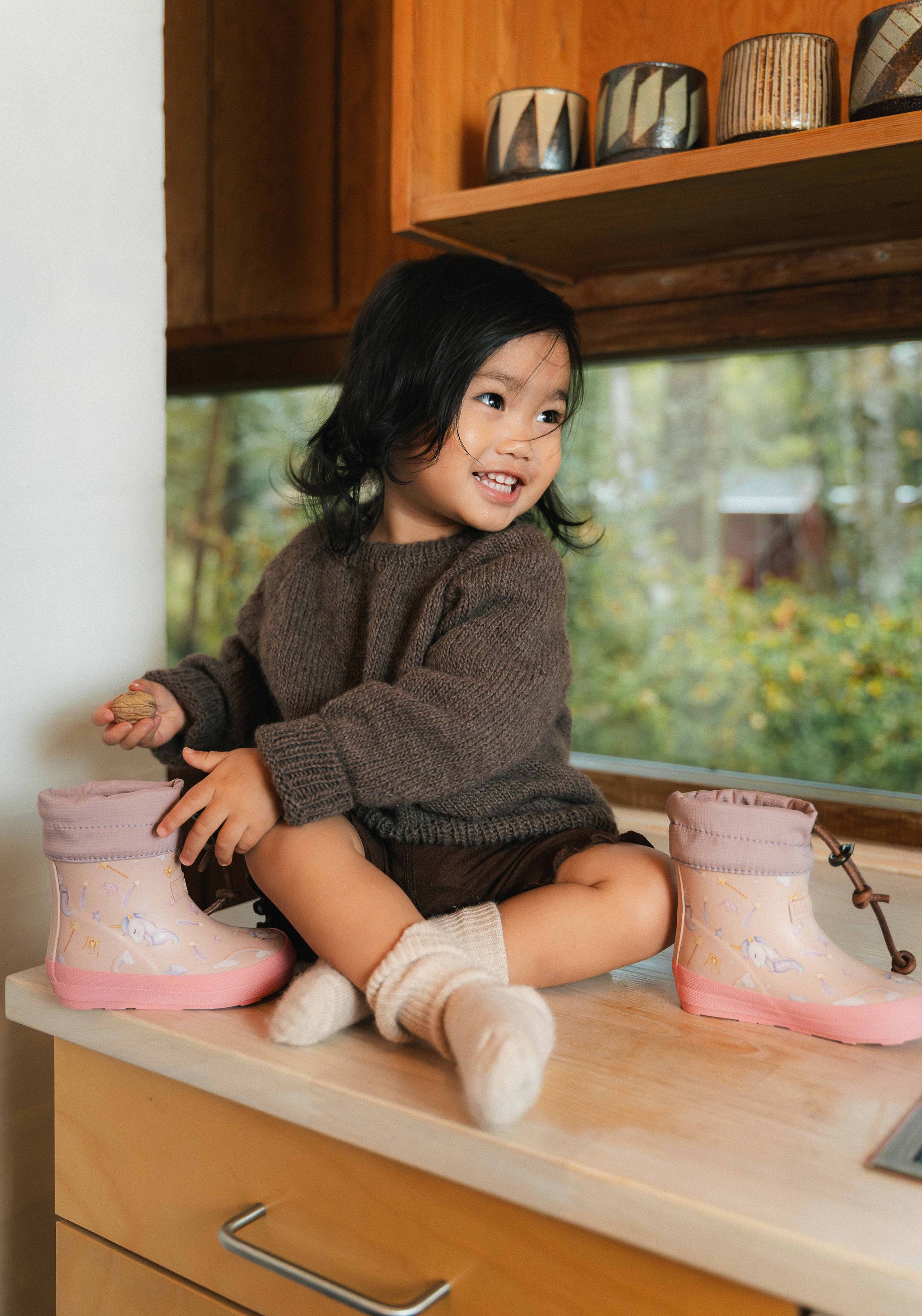 Cizme de cauciuc Barefoot îmblănite - Thermo Unicorn