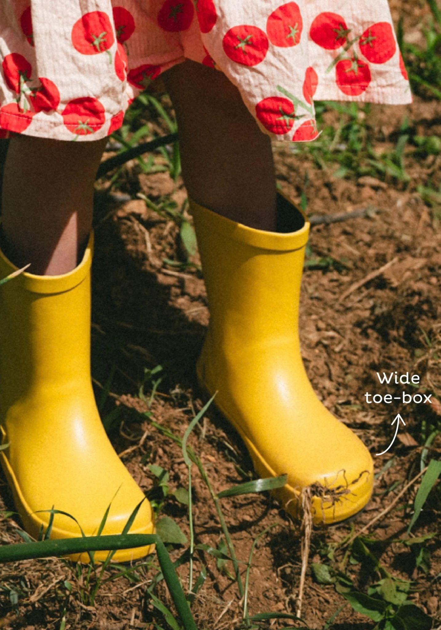 Cizme de cauciuc Barefoot Wide - Wini Yellow