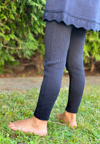 Colanti Big Rib din lână merinos - Bleumarin Oona HipHip.ro