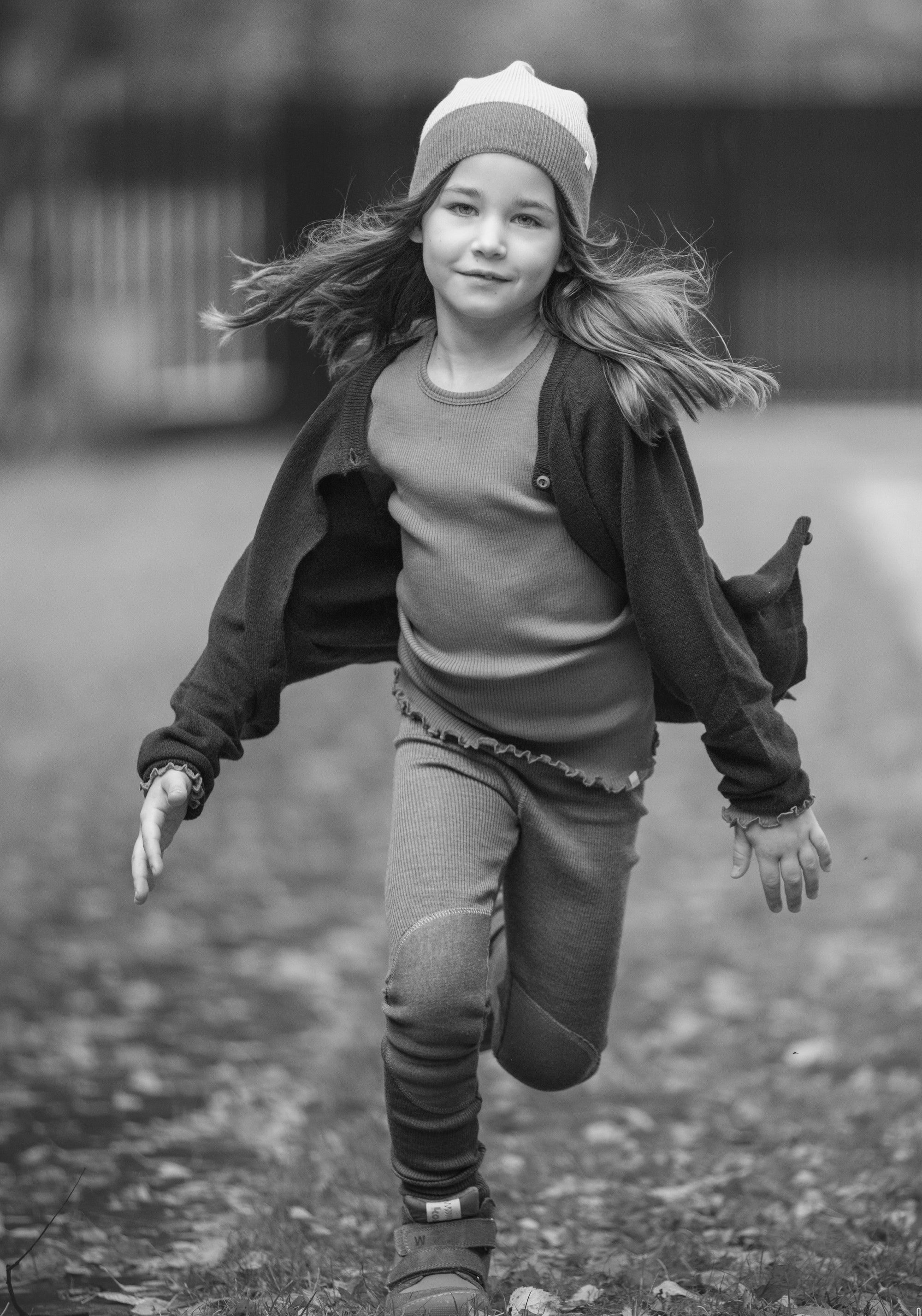 Colanți cu protecții genunchi din lână merinos - Acai Berry