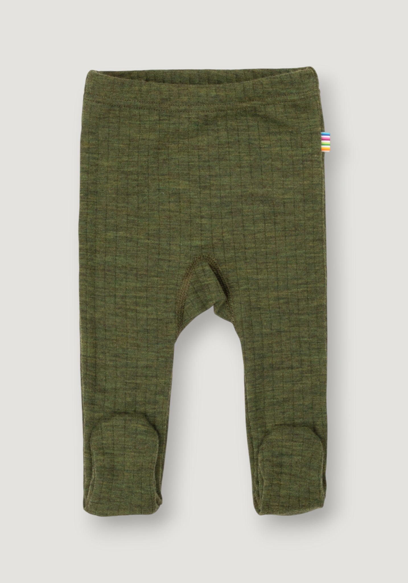 Colanți cu șosete lână merinos - Basic Dark Olive 60