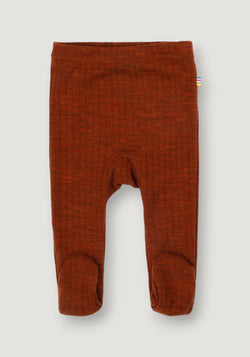 Colanți cu șosete lână merinos - Basic Russet 60