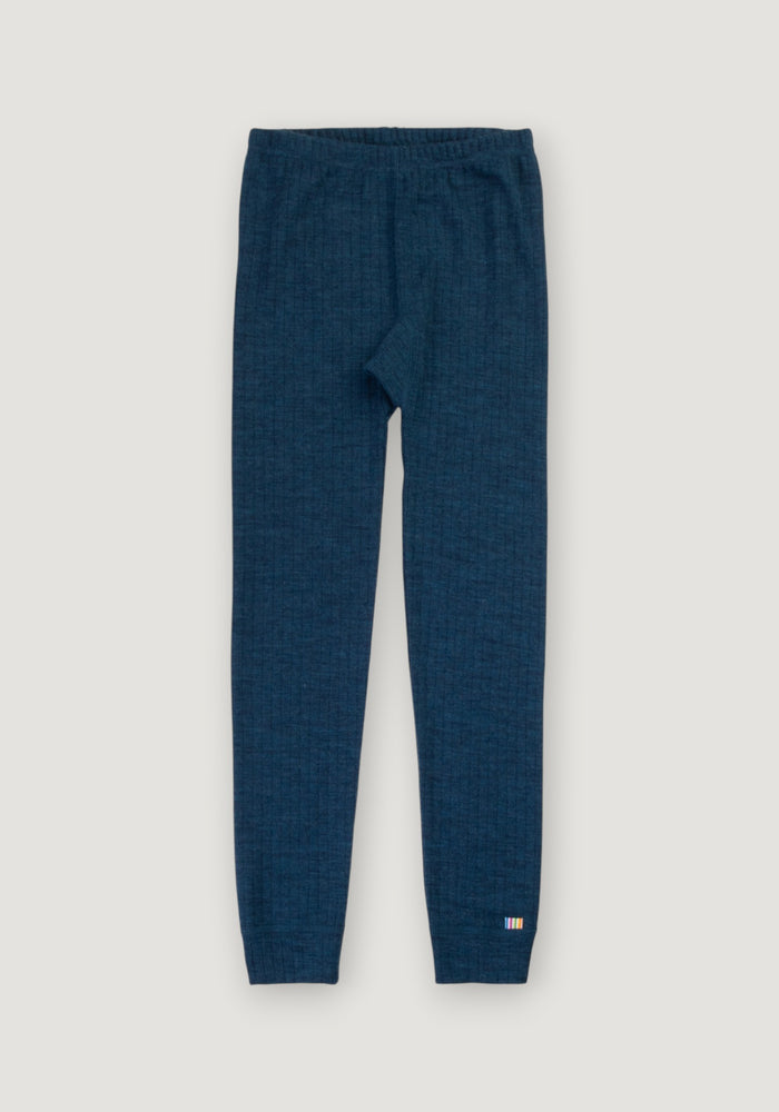 Colanți din lână merinos - Basic Blue