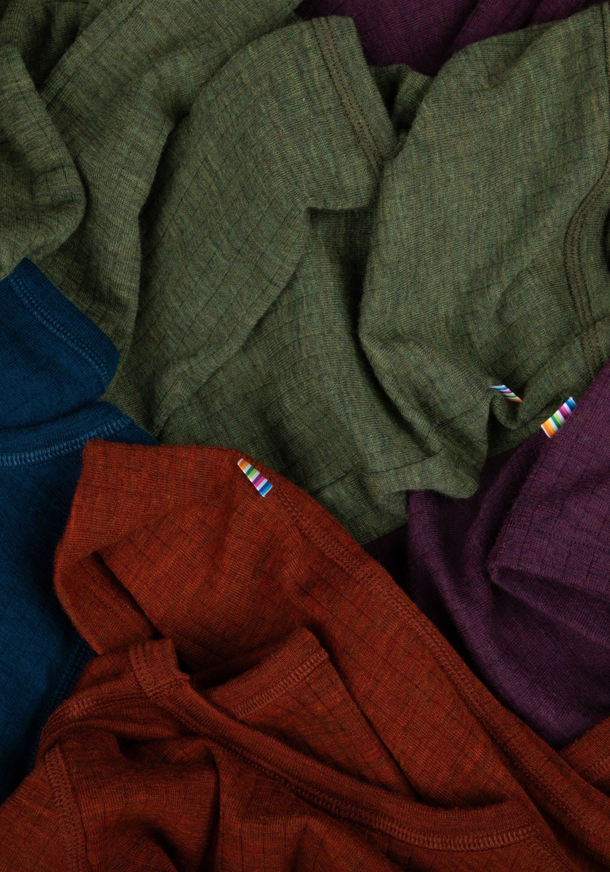 Colanți din lână merinos - Basic Dark Olive