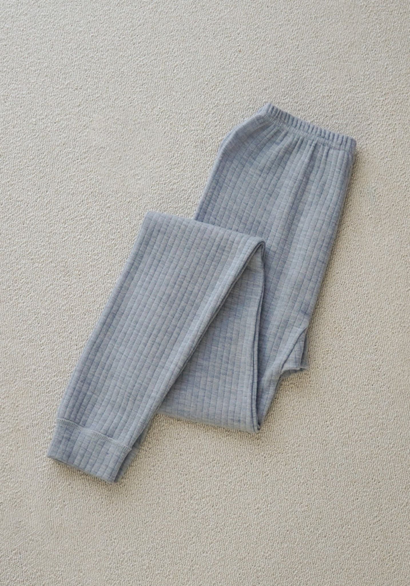 Colanți din lână merinos - Basic Grey