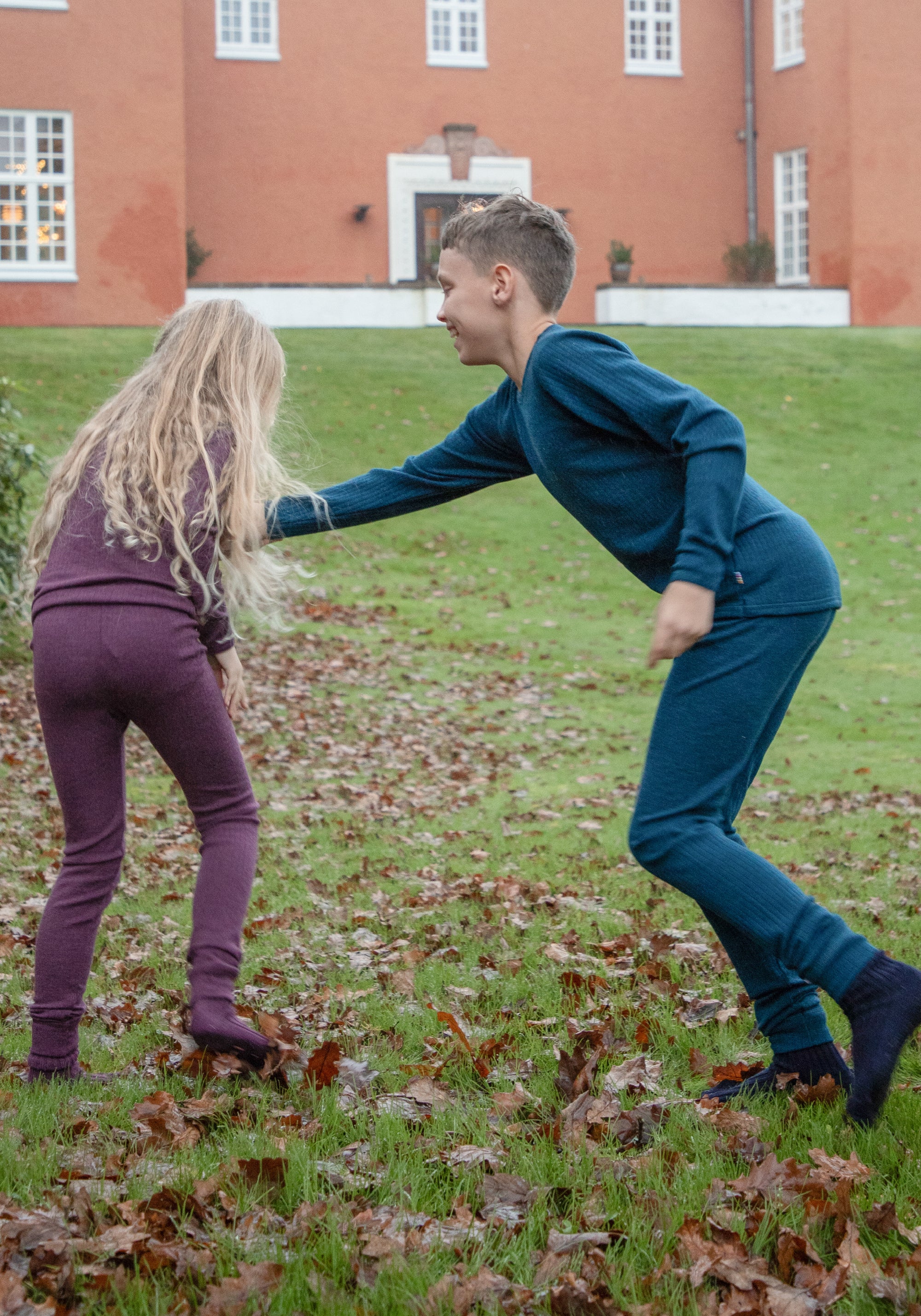 Bluză din lână merinos - Basic Plum