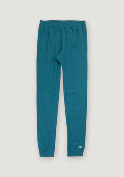 Colanți din lână merinos - Basic Turquoise