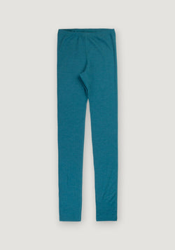Colanți din lână merinos - Basic Turquoise
