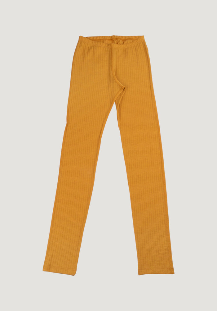 Colanți din lână merinos - Basic Yellow