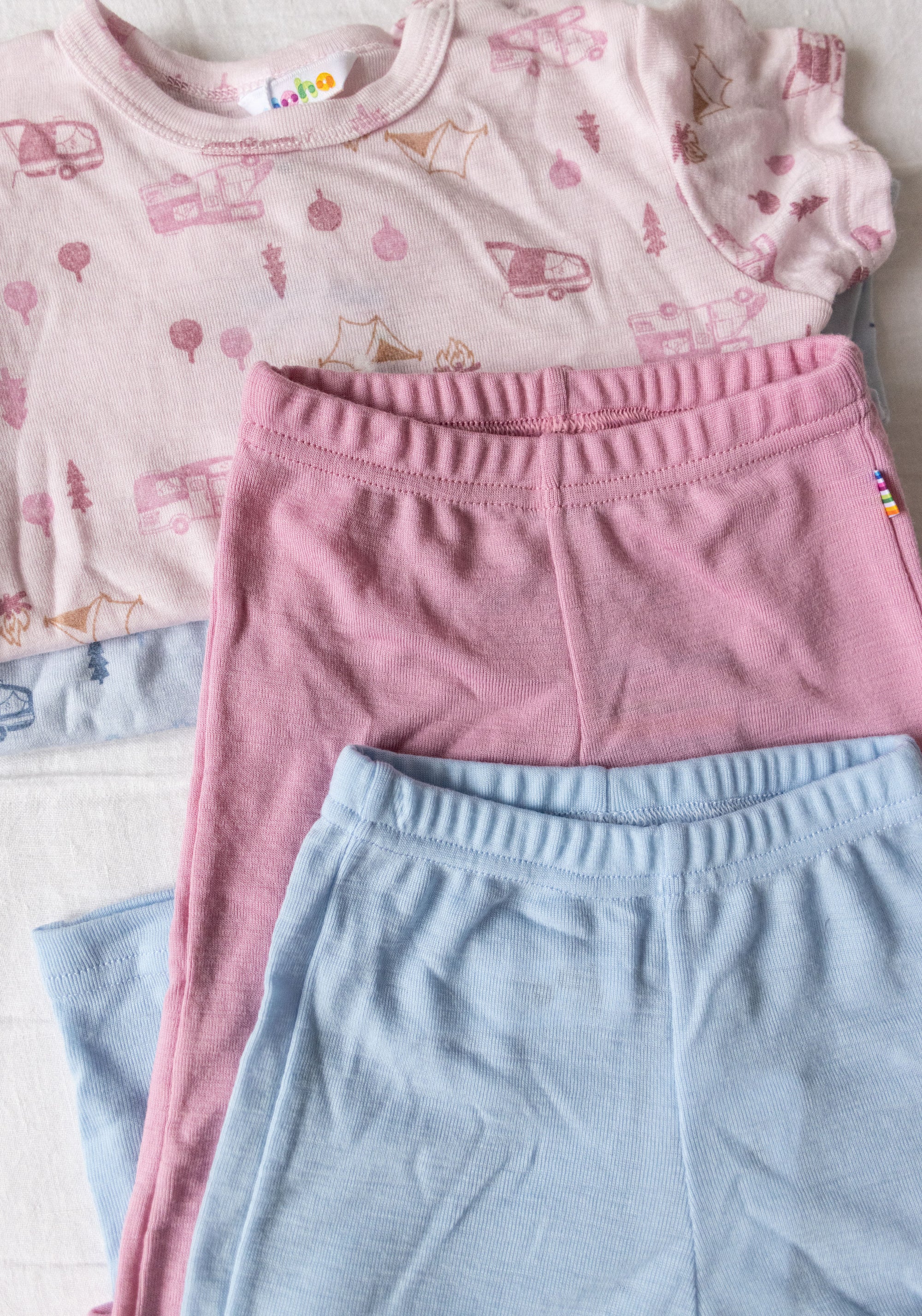 Colanți din lână merinos - Camping Blue