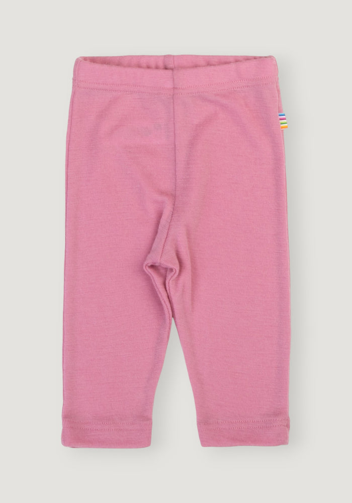 Colanți din lână merinos - Camping Pink