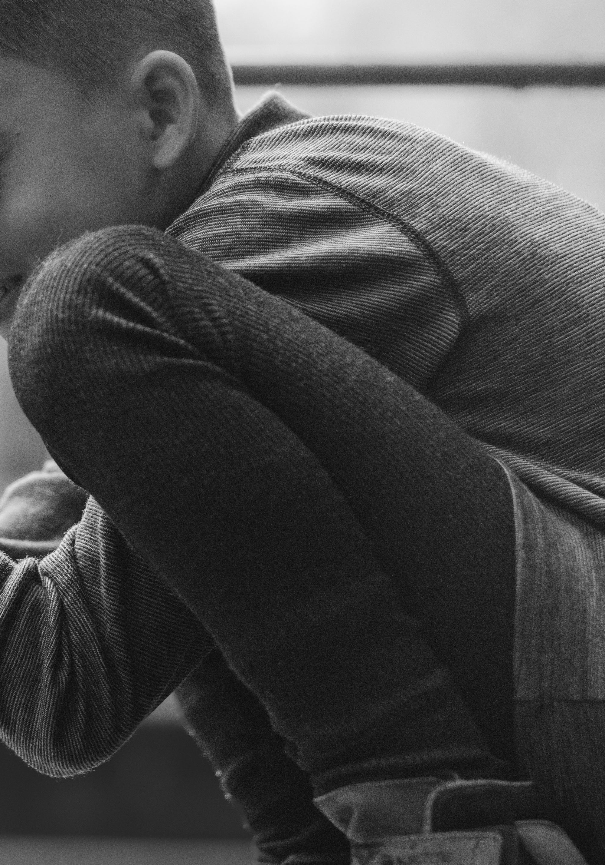 Colanți din lână merinos cu protecții genunchi - Classic Blue