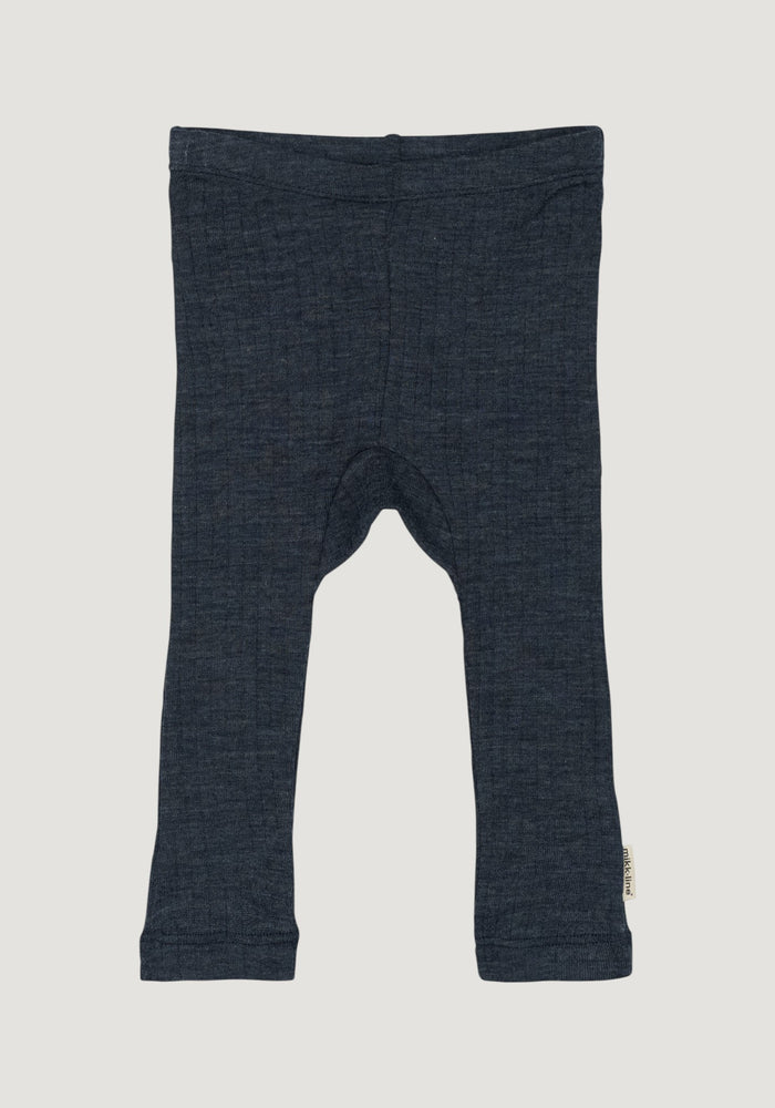 Colanți din lână merinos - Melange Blue Nights