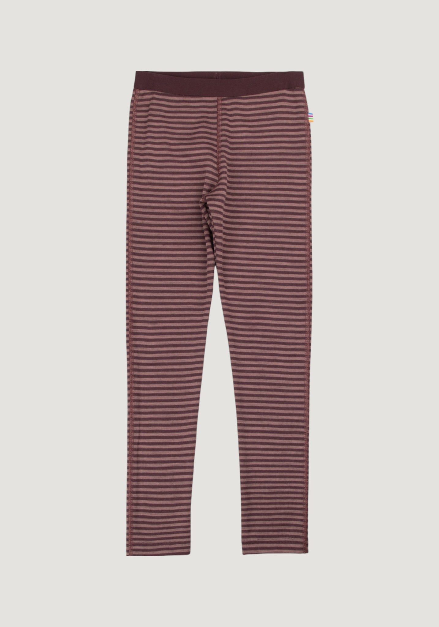 Colanți din lână merinos - Mini Stripe Rose