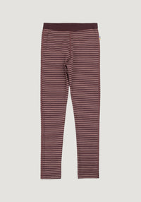 Colanți din lână merinos - Mini Stripe Rose