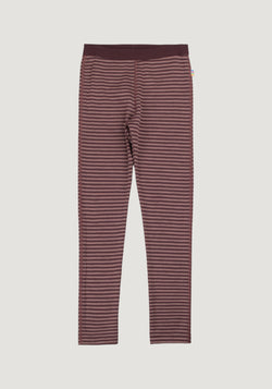 Colanți din lână merinos - Mini Stripe Rose