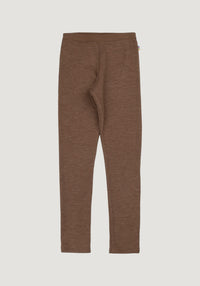 Colanți brushed din lână merinos - Rib Warm Brown