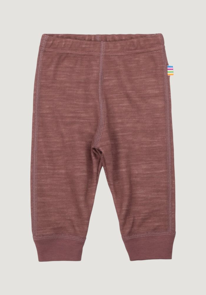 Colanți din lână merinos și bambus - Goose Dark Rose