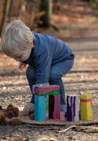 Cardigan din lână merinos și bambus - Propeller Dark Denim