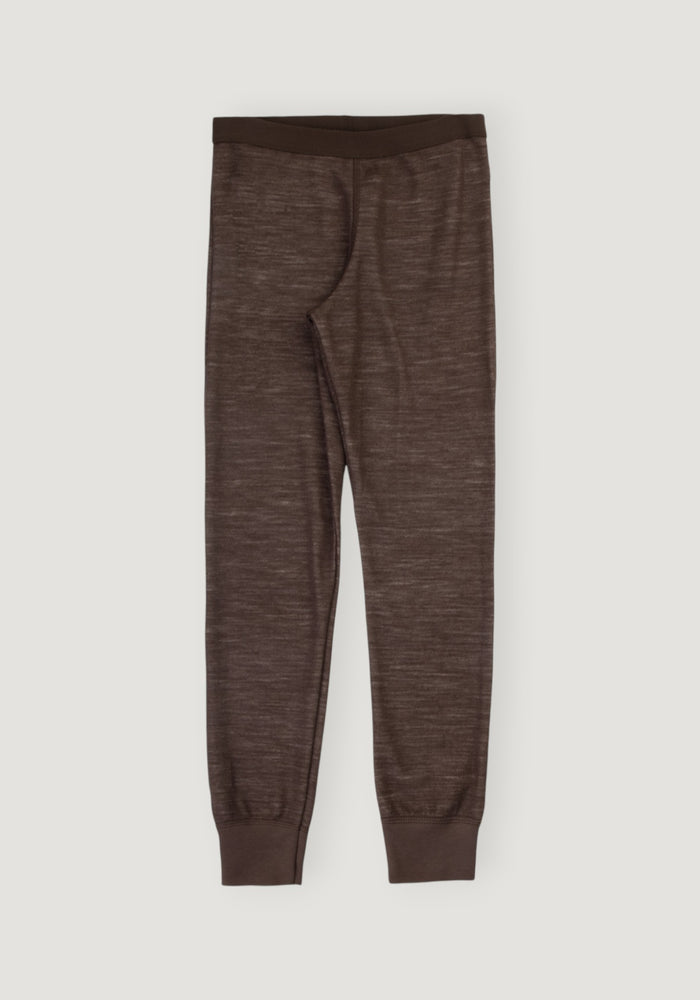 Colanți din lână merinos și bambus - Solid Brown