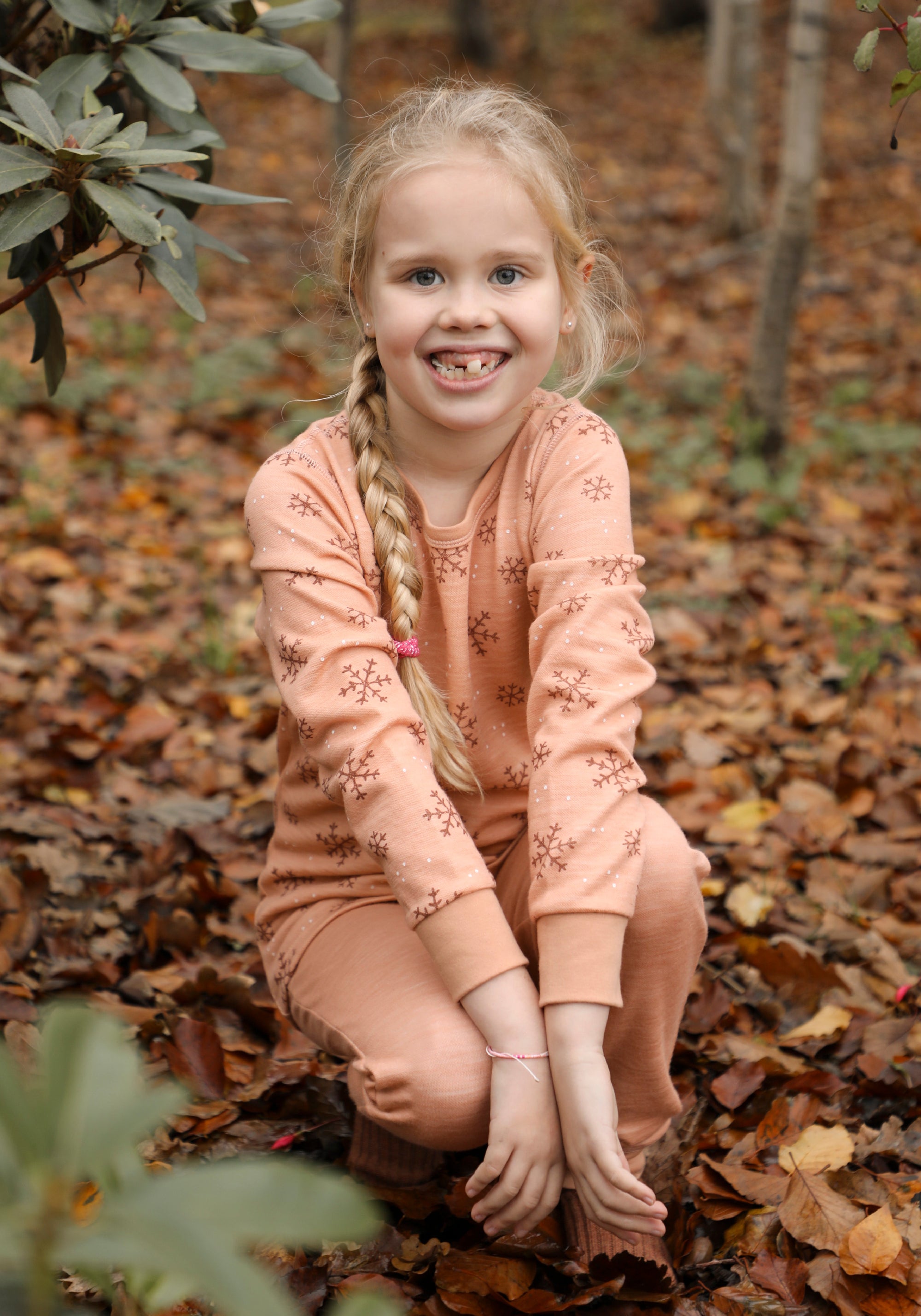 Colanți din lână merinos - Single Wool Rust