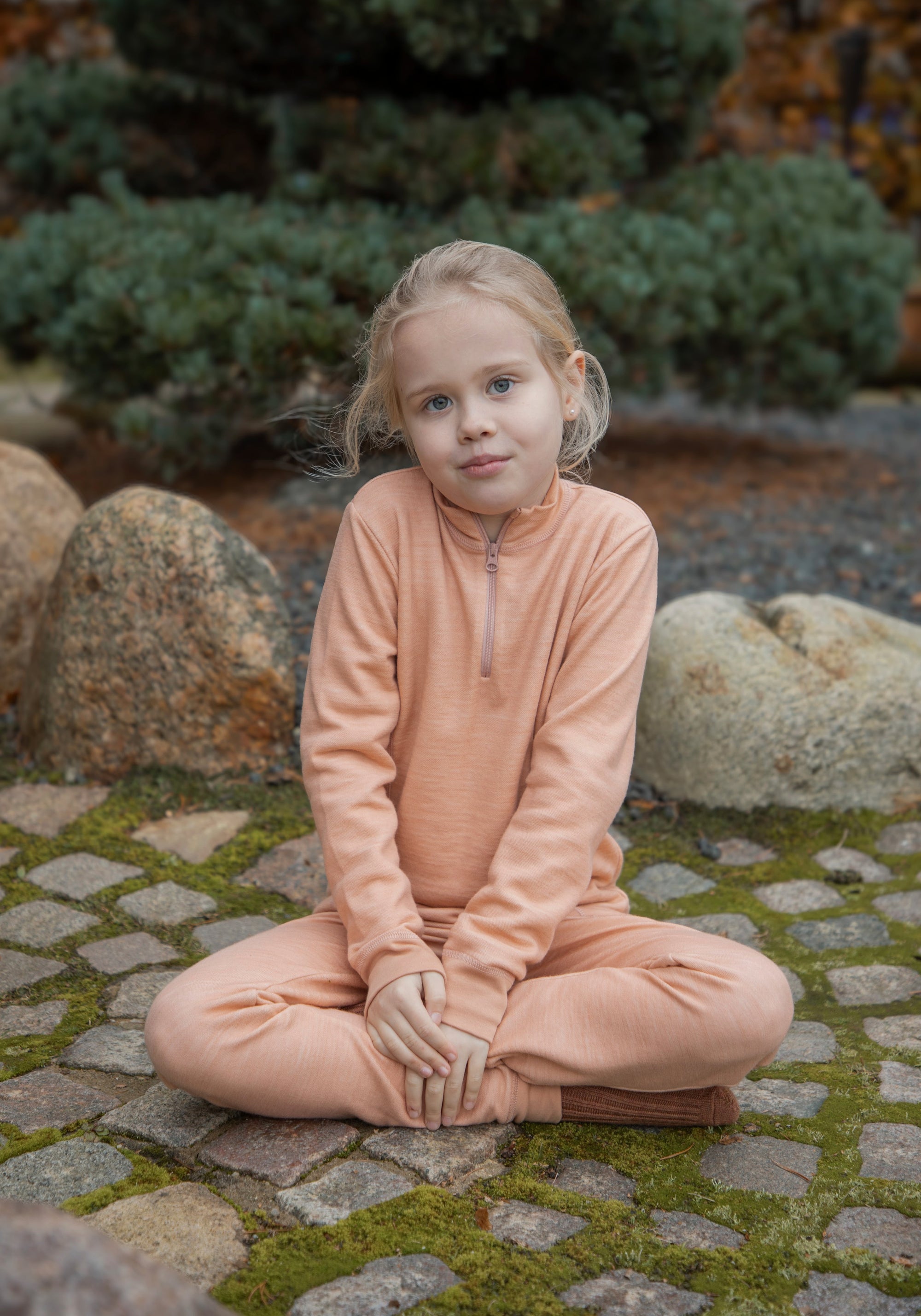 Colanți din lână merinos - Single Wool Rust