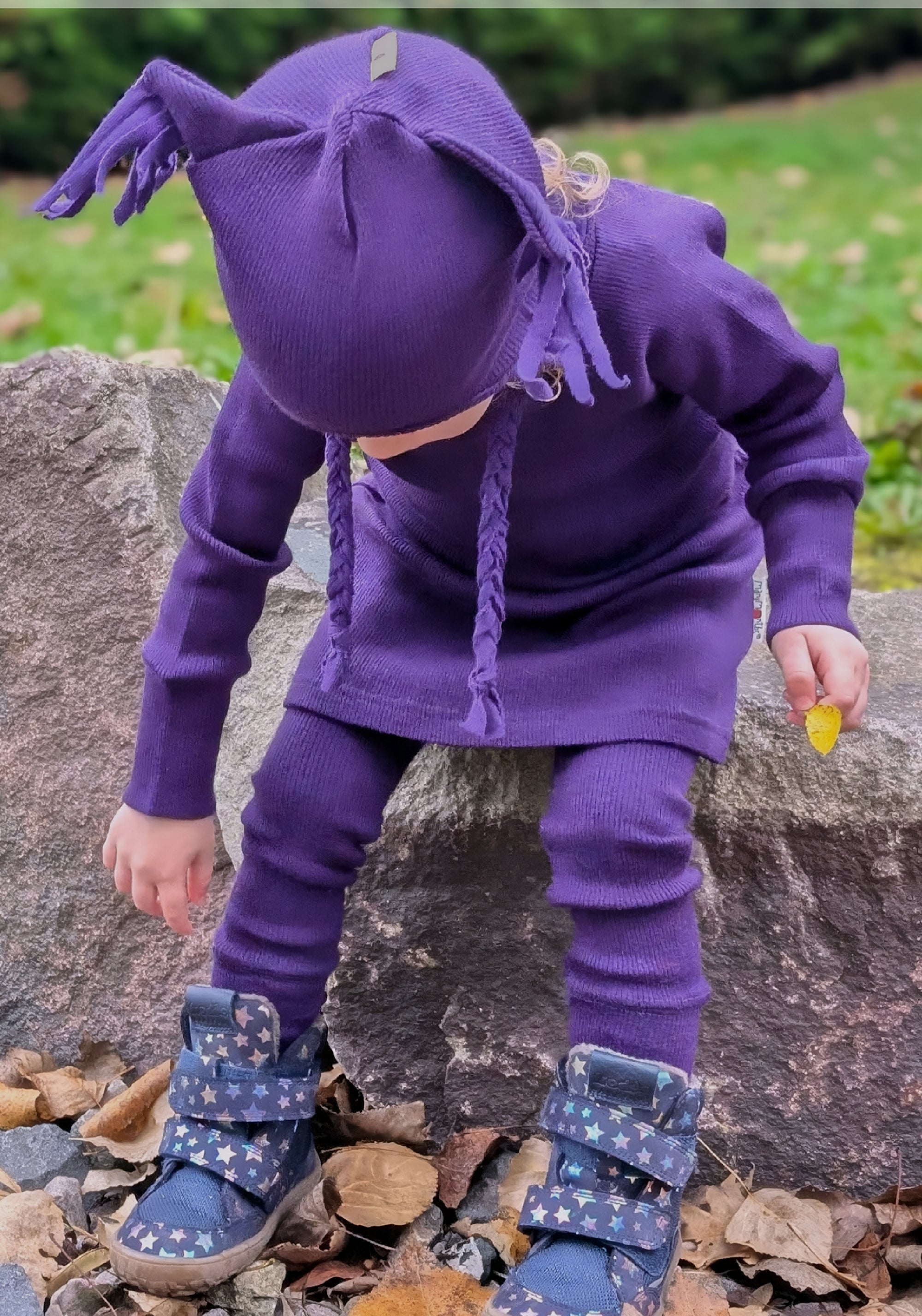 Colanți lână merinos - Acai Berry