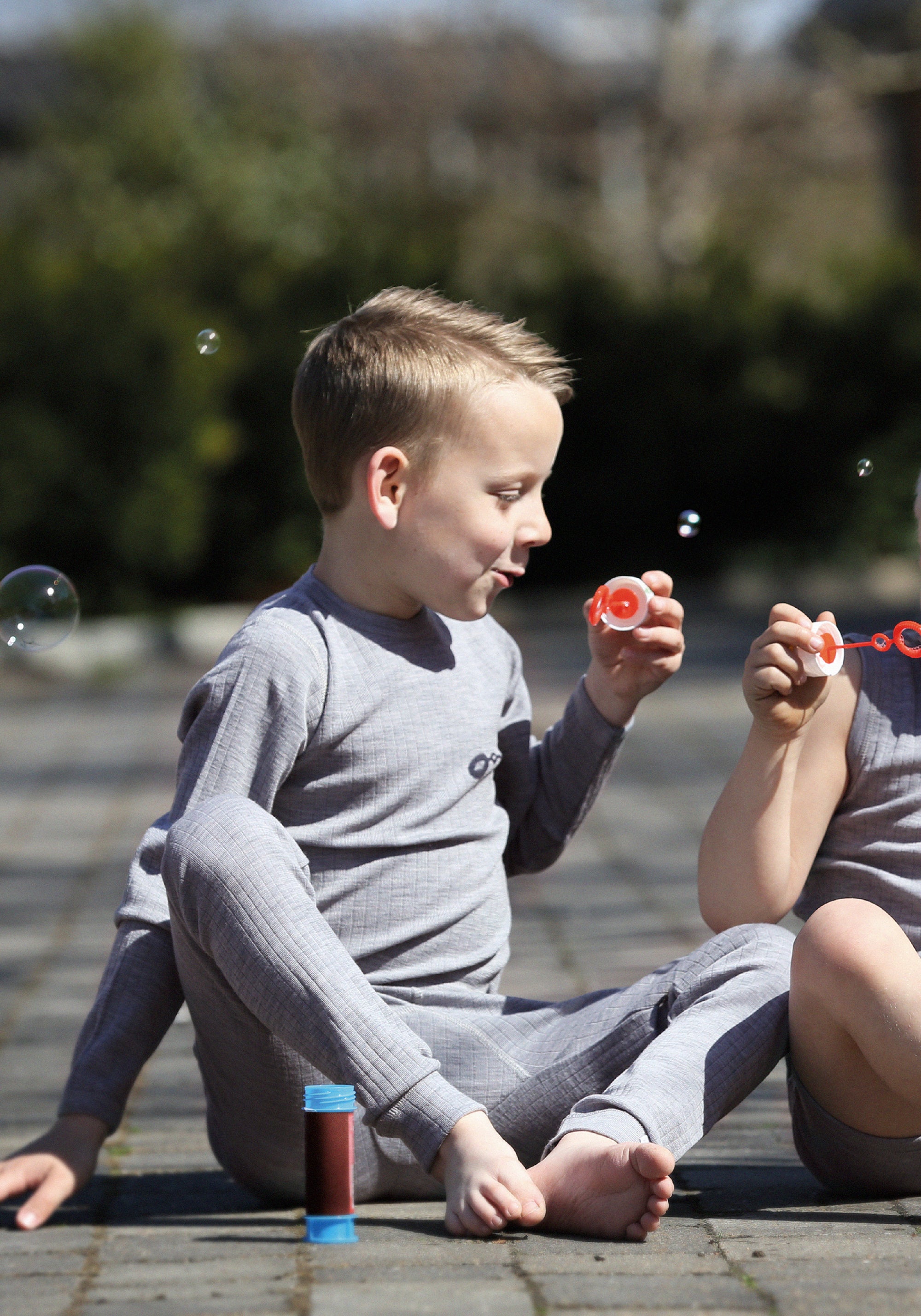 Bluză lână merinos - Basic Grey