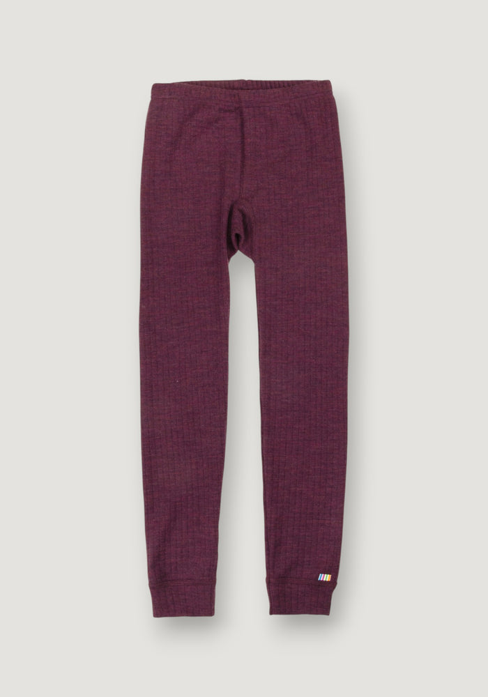 Colanți lână merinos - Basic Plum 80
