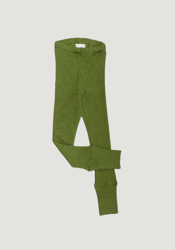 Colanți lână merinos - Garden Moss Green