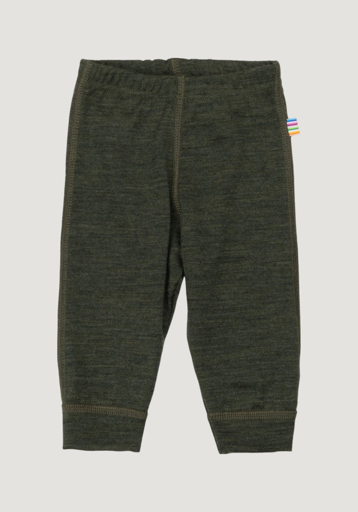 Colanți lână merinos - Single Wool Melange Moss Green